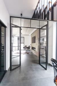 Stahl Meister Stahlmeister Stahl Loft Tuer Doppeltuer Windfang Raumtrenner Drehtuer Bauhaus Design Steel Door Img 8203