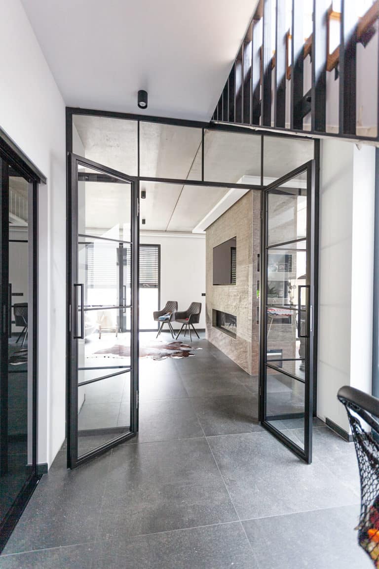 Stahl Meister Stahlmeister Stahl Loft Tuer Doppeltuer Windfang Raumtrenner Drehtuer Bauhaus Design Steel Door Img 8203