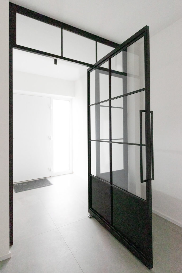 Stahl Meister Stahlmeister Stahl Loft Tuer Pivot Schwingtuer Raumtrenner Windfang Glastrennwand Steel Loft Door Glastuer Img 4092