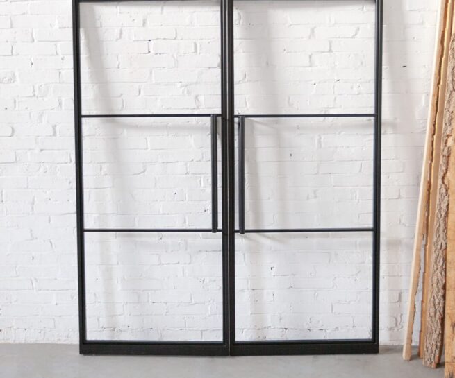 Stahl Meister Stahlmeister Stahl Loft Doppeltuer Glastuer Wíndfang Raumtrenner Pivot Schwingtuer Stahltuer Industrial Door Img 8874
