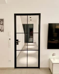 Stahl Meister Stahlmeister Stahl Loft Tuer Einzeltuer Stahltuer Windfang Eingangstuer Designtuer Glastuer Stahlrahmen Steel Door Drehtuer Loftdoor Img 7623