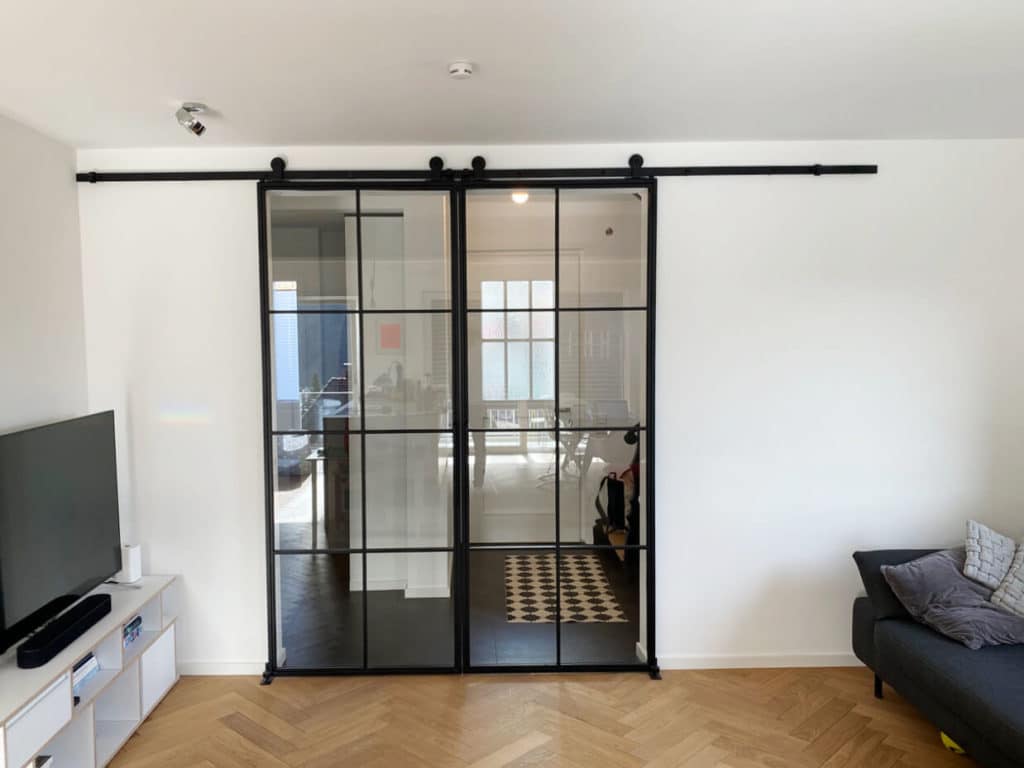 Stahl Meister Stahlmeister Stahl Loft Schiebetuer Doppeltuer Stahlrahmen Glastuer Raumtrenner Img 0071