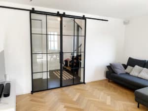 Stahl Meister Stahlmeister Stahl Loft Schiebetuer Doppeltuer Stahlrahmen Glastuer Raumtrenner Img 0072