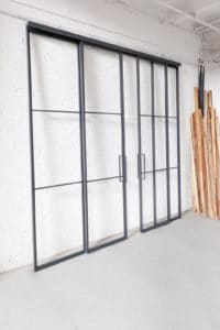 Stahl Meister Stahlmeister Stahl Loft Tuer Schiebetuer Doppelschiebeetuer Windfang Raumtrenner Glastrennwand Loft Steeldoor Industrial Door Glastuer Bauhaustuer Img 9514