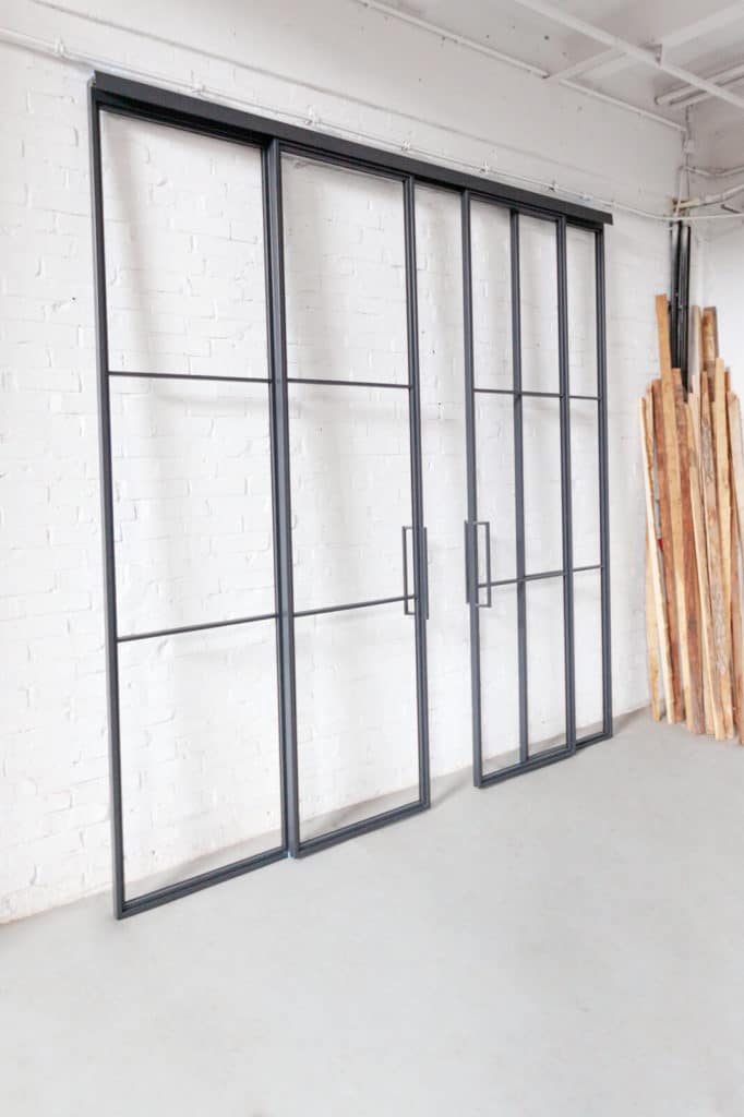Stahl Meister Stahlmeister Stahl Loft Tuer Schiebetuer Doppelschiebeetuer Windfang Raumtrenner Glastrennwand Loft Steeldoor Industrial Door Glastuer Bauhaustuer Img 9514