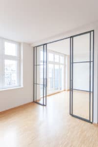 Stahl Meister Stahlmeister Stahl Loft Tuer Schiebetuer Doppelschiebeetuer Windfang Raumtrenner Glastrennwand Loft Steeldoor Industrial Door Glastuer Bauhaustuer Img 9556