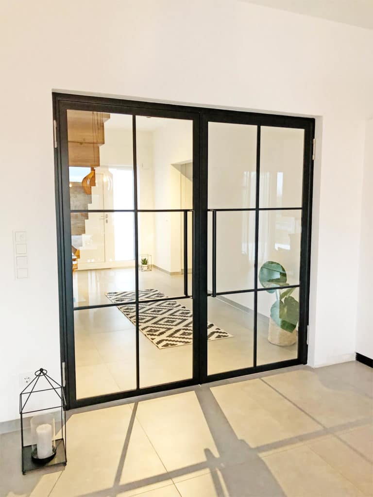 Stahl Meister Stahlmeister Stahl Loft Tuer Doppeltuer Drehtuer Metalltueer Lofttuer Windfang Raumtrenner Sthlrahmen Glastuer Iimg 8467