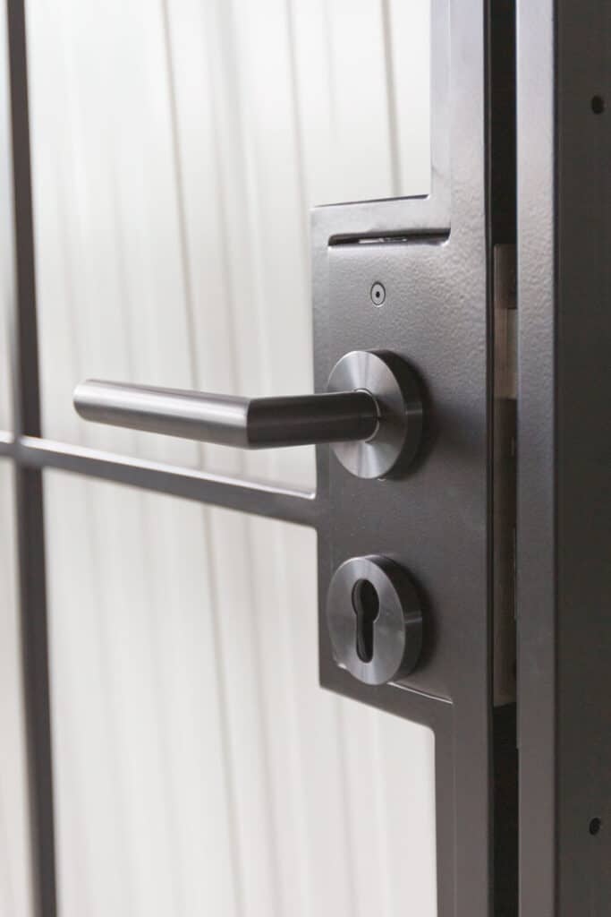 Stahl Meister Stahlmeister Design Stahl Loft Tuer Drehtur Schlosskasten Windfang Lofttuer Loftdoor Industrial Door Glastuer Img 0532