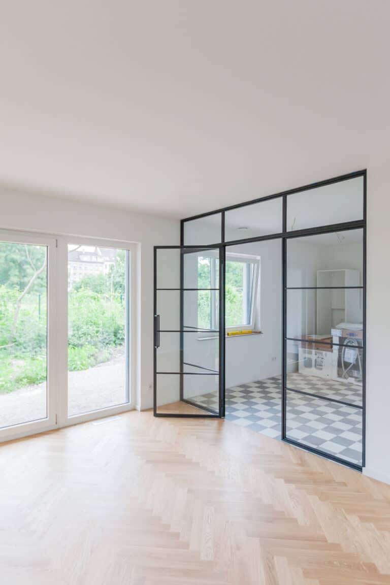 Loftstahl Meister Stahlmeister Glastreennwand Stahl Loft Tuer Windfang Lofttuer Stahlrahmen Glastuer Drehtur Metallrahmen Steeldoor Loftdoor Bauhaus Tuer Img 0878