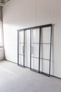 Stahl Meister Stahlmeister Stahl Loft Tuer Schiebetuer Doppelschiebetuer Windfang Raumtrenner Glastrennwand Loft Steeldoor Industrial Door Glastuer Bauhaustuer Img 0972