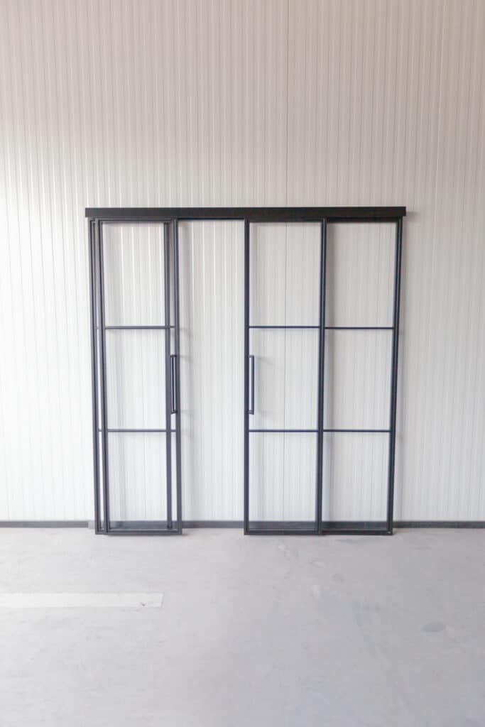 Stahl Meister Stahlmeister Stahl Loft Tuer Schiebetuer Doppelschiebetuer Windfang Raumtrenner Glastrennwand Loft Steeldoor Industrial Door Glastuer Bauhaustuer Img 0974