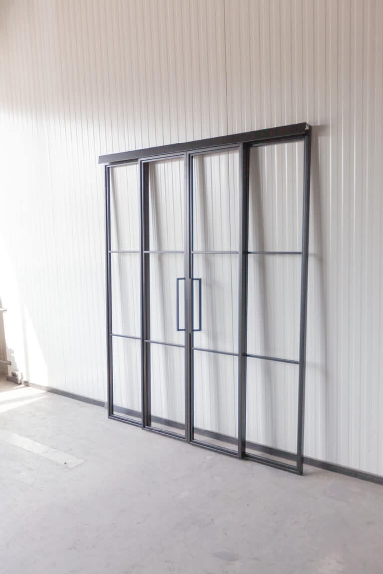 Stahl Meister Stahlmeister Stahl Loft Tuer Schiebetuer Doppelschiebetuer Windfang Raumtrenner Glastrennwand Loft Steeldoor Industrial Door Glastuer Bauhaustuer Img 0976