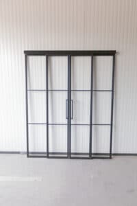 Stahl Meister Stahlmeister Stahl Loft Tuer Schiebetuer Doppelschiebetuer Windfang Raumtrenner Glastrennwand Loft Steeldoor Industrial Door Glastuer Bauhaustuer Img 0978
