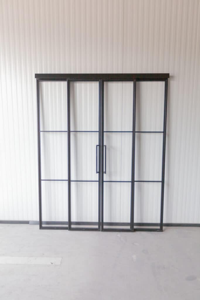 Stahl Meister Stahlmeister Stahl Loft Tuer Schiebetuer Doppelschiebetuer Windfang Raumtrenner Glastrennwand Loft Steeldoor Industrial Door Glastuer Bauhaustuer Img 0978
