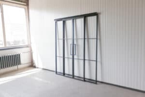 Stahl Meister Stahlmeister Stahl Loft Tuer Schiebetuer Doppelschiebetuer Windfang Raumtrenner Glastrennwand Loft Steeldoor Industrial Door Glastuer Bauhaustuer Img 0979