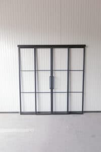 Stahl Meister Stahlmeister Stahl Loft Tuer Schiebetuer Doppelschiebetuer Windfang Raumtrenner Glastrennwand Loft Steeldoor Industrial Door Glastuer Bauhaustuer Img Img 0969