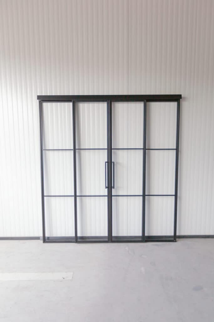 Stahl Meister Stahlmeister Stahl Loft Tuer Schiebetuer Doppelschiebetuer Windfang Raumtrenner Glastrennwand Loft Steeldoor Industrial Door Glastuer Bauhaustuer Img Img 0969
