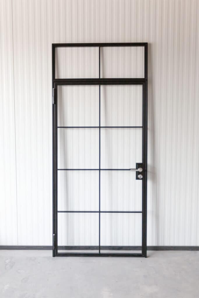 Stahl Meister Stahlmeister Stahl Loft Ture Drehtuer Glastrennwand Seitenteile Windfang Loftdoor Lofttuer Industrial Door Schlosskasten Bauhaus Tuer Img 0907