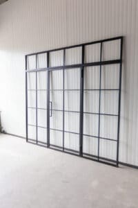 Stahl Meister Stahlmeister Glastreennwand Stahl Loft Tuer Windfang Lofttuer Stahlrahmen Glastuer Drehtur Metallrahmen Steeldoor Loftdoor Bauhaus Tuer Img 1043