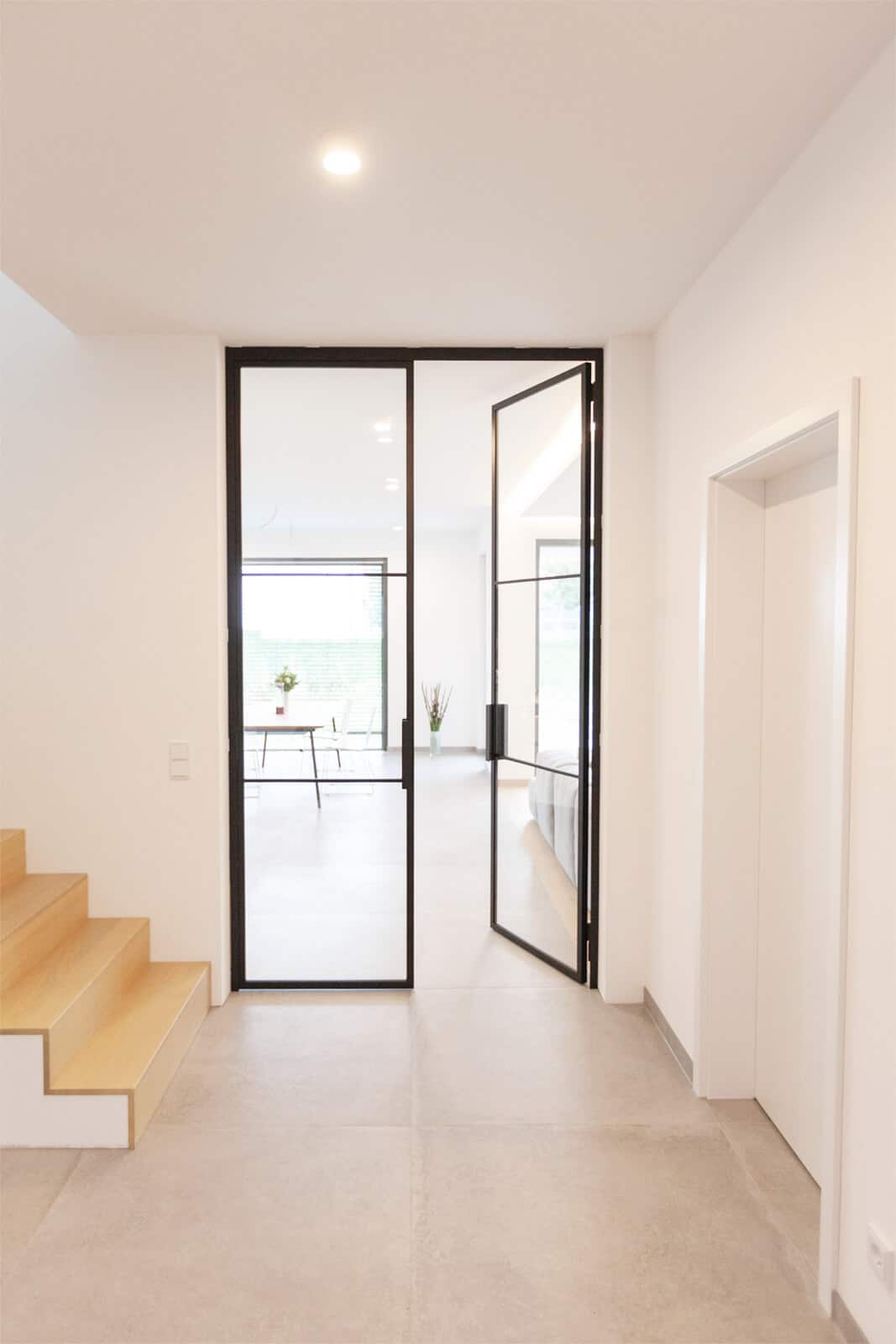 Stahl Meister Stahlmeister Stahl Loft Tuer Doppeltuer Windfang Wohnzimmer Stahlrahmen Metall Glas Steel Door Img 1154