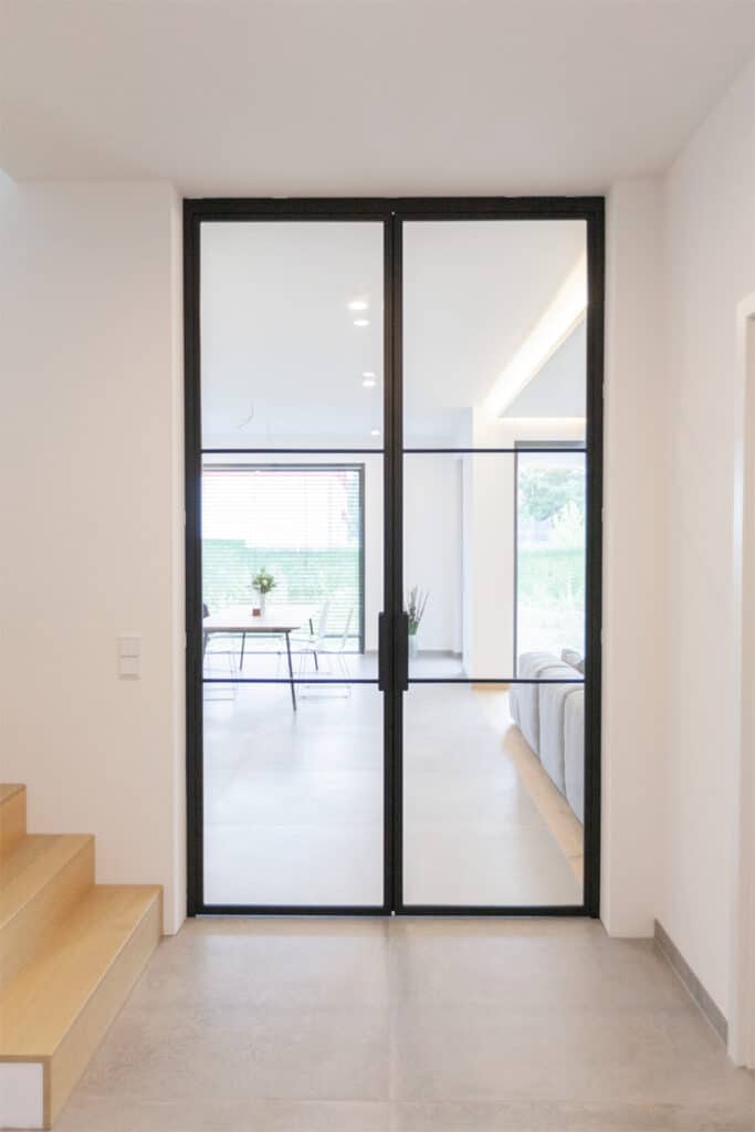 Stahl Meister Stahlmeister Stahl Loft Tuer Doppeltuer Windfang Wohnzimmer Stahlrahmen Metall Glas Steel Door Img 1159