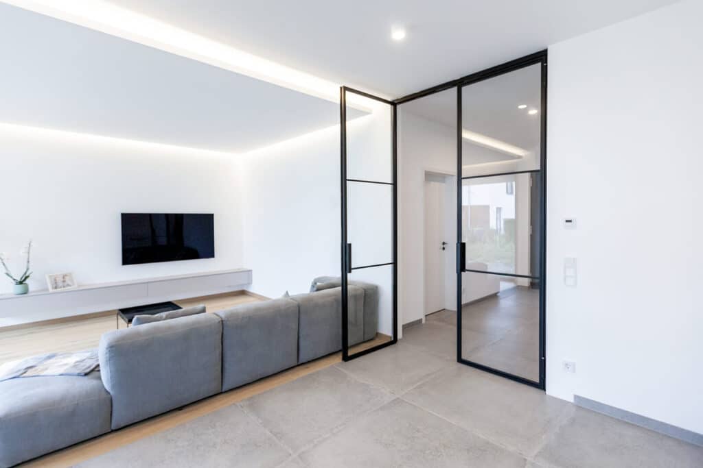 Stahl Meister Stahlmeister Stahl Loft Tuer Doppeltuer Windfang Wohnzimmer Stahlrahmen Metall Glas Steel Door Img 1165