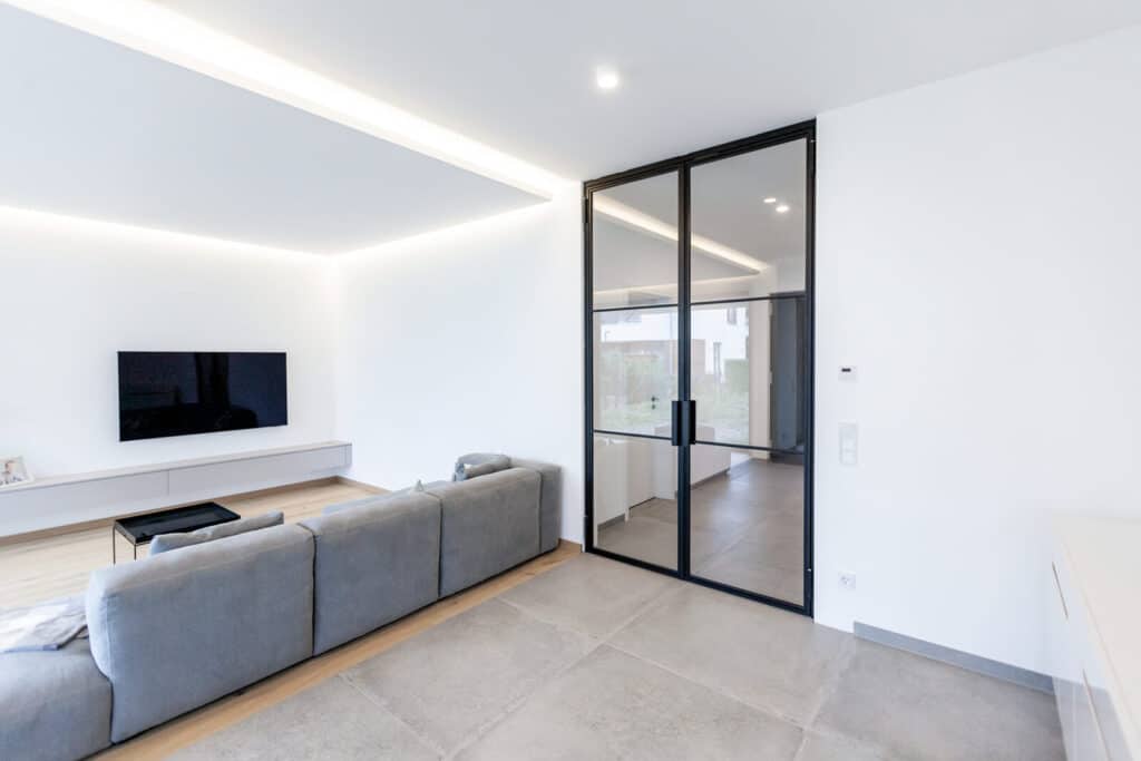 Stahl Meister Stahlmeister Stahl Loft Tuer Doppeltuer Windfang Wohnzimmer Stahlrahmen Metall Glas Steel Door Img 1169