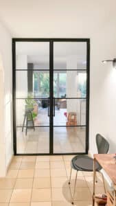 Stahl-Meister.de - Stahl Loft Tür, Doppeltür, Drehtür, Windfang, Designtür, Stahlrahmen, Lofttür, schwarzer Türrahmen, Metalltür, Lofttür
