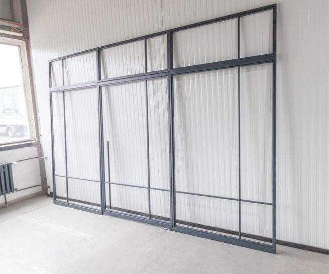 Stahl Meister Stahlmeister Loft Tuer Glastrennwand Windfang Schwingtuer Pivot Pivottuer Trennwand Lofttuer Glaswand Raumtrenner Img 1267