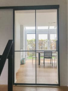 Stahl Meister Stahlmeister Stahl Loft Tuer Schiebetuer Glastuer Stahlrahmen Designtuer Lofttuer Schwarz Bauhaus Design 01