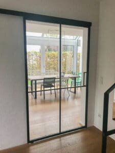 Stahl Meister Stahlmeister Stahl Loft Tuer Schiebetuer Glastuer Stahlrahmen Designtuer Lofttuer Schwarz Bauhaus Design 02