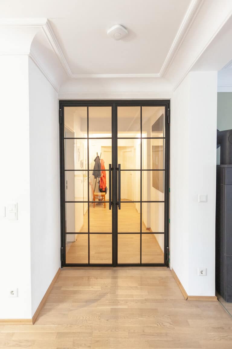 Stahl Meister Stahlmeister Stahl Loft Tuer Drehtuer Doppeltuer Lofttuer Stahltuer Glastuer Windfang Designtuer Bauhausdesign Bauhaustuer Industrial Style Img 2904