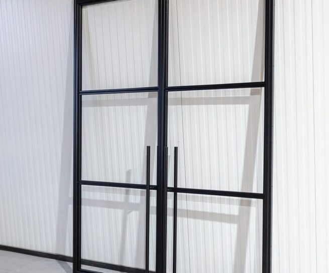 Stahl Meister Stahlmeister Stahl Loft Tuer Pivot Schwingtuer Windfang Glastrennwand Designtuer Bauhaustuer Loft Industrial Style Doppeltuer Img 2952
