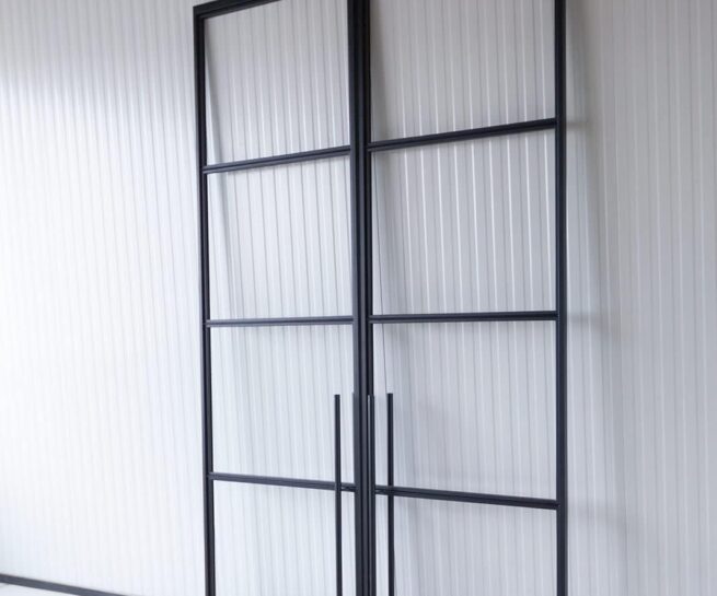 Stahl Meister Stahlmeister Stahl Loft Tuer Pivot Schwingtuer Windfang Glastrennwand Designtuer Bauhaustuer Loft Industrial Style Doppeltuer Img 2962