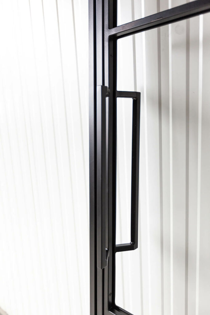 Stahl Meister Stahlmeister Loft Tuer Drehtuer Magnet Seitenteil Stahlrahmen Glas Glastuer Schwarz Img 2983