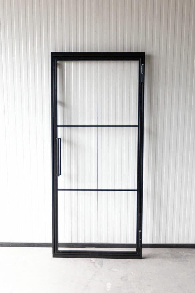 Stahl Meister Stahlmeister Stahl Loft Tuer Drehtuer Magnet Seitenteil Stahlrahmen Glas Glastuer Schwarz Img 2981