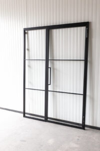 Stahl Meister Stahlmeister Stahl Loft Tuer Drehtuer Windfang Trennwand Magnet Seitenteil Stahlrahmen Glas Glastuer Schwarz Img 2979