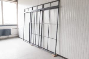 Stahl Meister Stahlmeister Loft Tuer Lofttuer Glastrennwand Schiebetuer Glastuer Windfang Raumtrenner Doppeltuer Stahlrahmen Loft Schwarzstahl Bauhaus Tuer Loft Door Img 3189