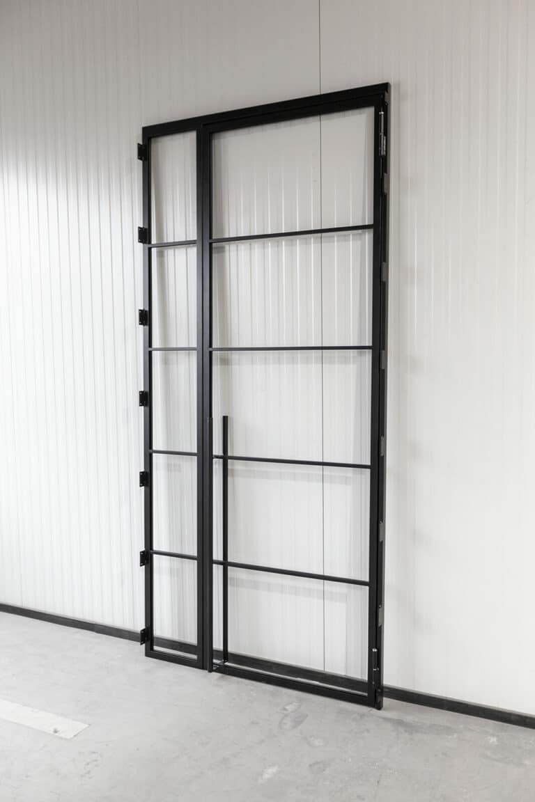 Stahl Meister Stahlmeister Loft Tuer Windfang Drehtuer Lofttuer Glas Metall Schwarz Design Glastrennwand Seitenteil Img 3016