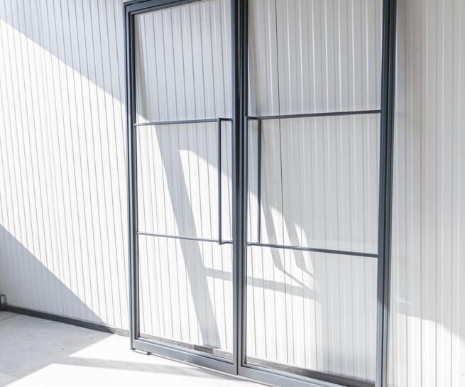Stahl Meister Stahlmeister Stahl Loft Tuer Pivot Schwingtuer Windfang Glastrennwand Designtuer Bauhaustuer Loft Industrial Style Doppeltuer Feinstruktur Img 3122