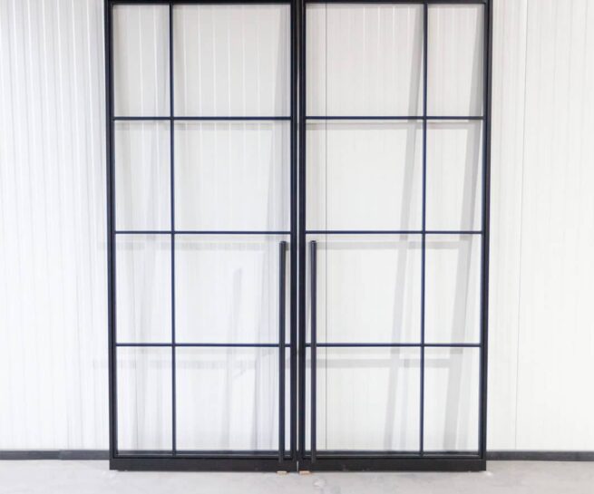 Stahl Meister Stahlmeister Stahl Loft Tuer Pivot Schwingtuer Windfang Glastrennwand Designtuer Bauhaustuer Loft Industrial Style Doppeltuer Img 3011