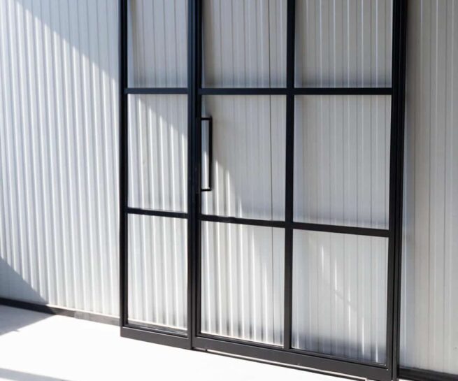 Stahl Meister Stahlmeister Stahl Loft Tuer Pivot Schwingtuer Windfang Glastrennwand Designtuer Bauhaustuer Loft Industrial Style Img 3129