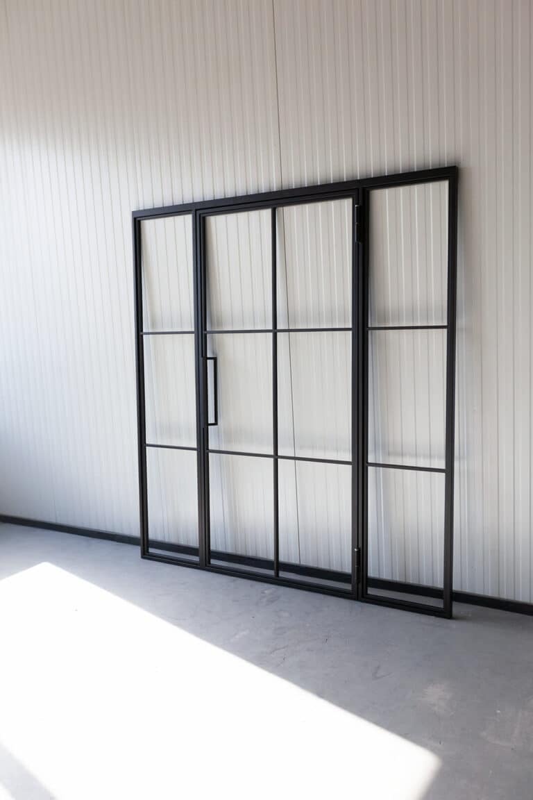 Stahl Meister Stahlmeister Stahl Loft Tuer Stahlrahmen Metall Glas Glastrennwand Windfang Loft Designtuer Bauhaus Schwarz Loftdoor Img 3135