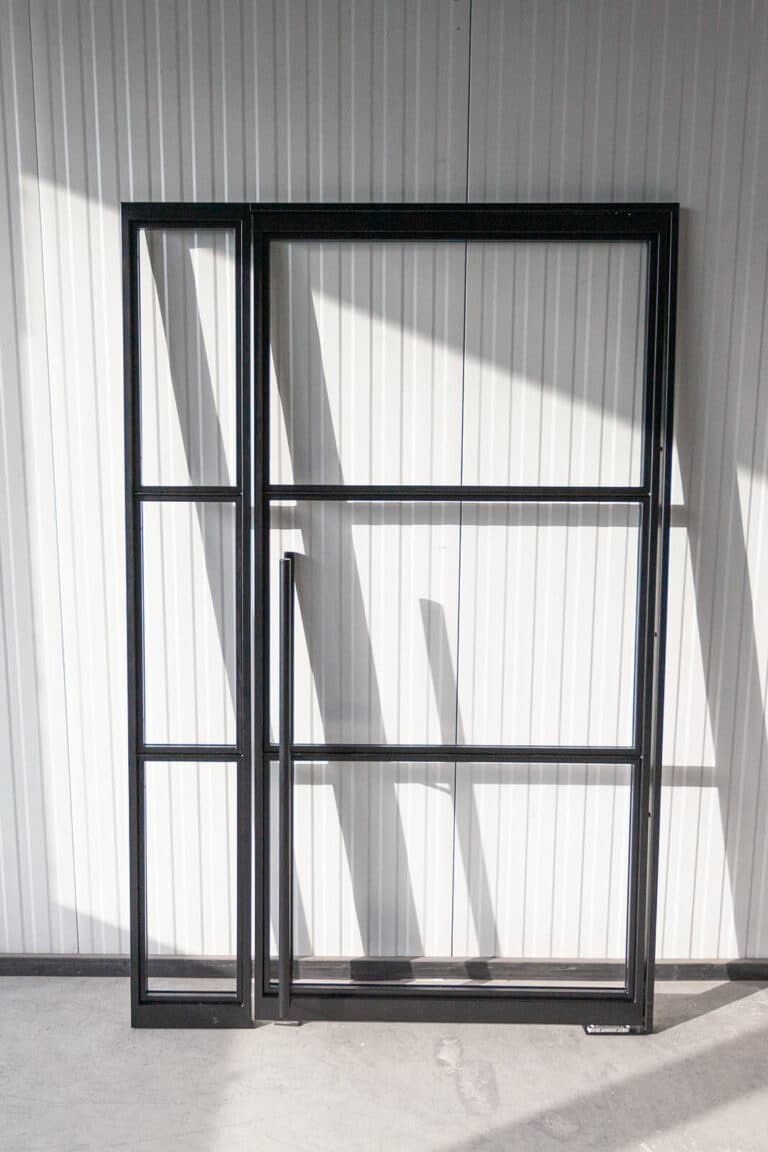 Stahl Meister Stahlmeister Stahl Loft Tuer Stahlrahmen Metall Glas Glastrennwand Windfang Loft Designtuer Bauhaus Schwarz Loftdoor Pivot Schwingtuer Img 3065