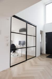 Stahl Meister Schiebetuer Stahl Loft Tuer Glastuer Stahlrahmen Schwarz Lofttuer Metall Raumtrenner Windfang Glastrennwand, Metallbau und Lofttüren aus Dessau