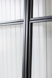 Stahl Meister Stahlmeister Loft Stahl Tuer Lofttuer Schiebetuer Glastrennwand Windfang Raumtrenner Metallrahmen Stahlrahmen Glas Glastuer Loftdoor Schwarz 826a0429