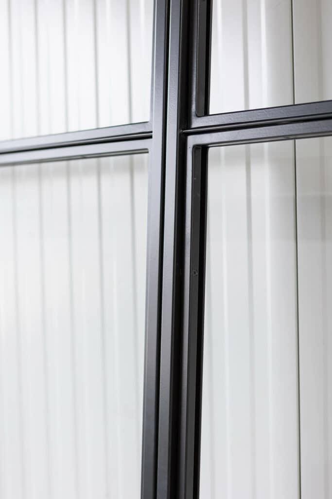 Stahl Meister Stahlmeister Loft Stahl Tuer Lofttuer Schiebetuer Glastrennwand Windfang Raumtrenner Metallrahmen Stahlrahmen Glas Glastuer Loftdoor Schwarz 826a0429