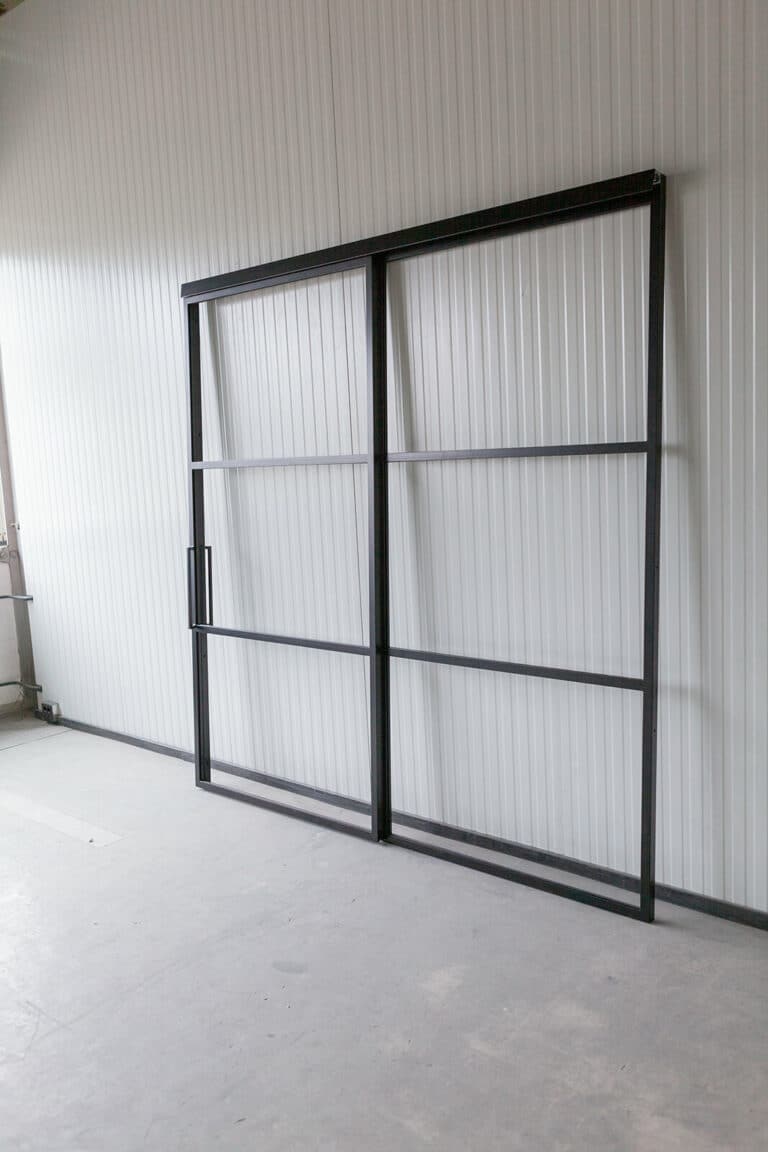 Stahl Meister Stahlmeister Schiebetuer Stahl Loft Tuer Glastuer Stahlrahmen Schwarz Lofttuer Metall Raumtrenner Windfang Glastrennwand Img 3270