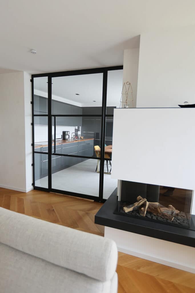 Stahl Meister Stahlmeister Stahl Loft Tuer Stahlrahmen Metall Glas Glastrennwand Windfang Loft Designtuer Bauhaus Schwarz Loftdoor 826a0072
