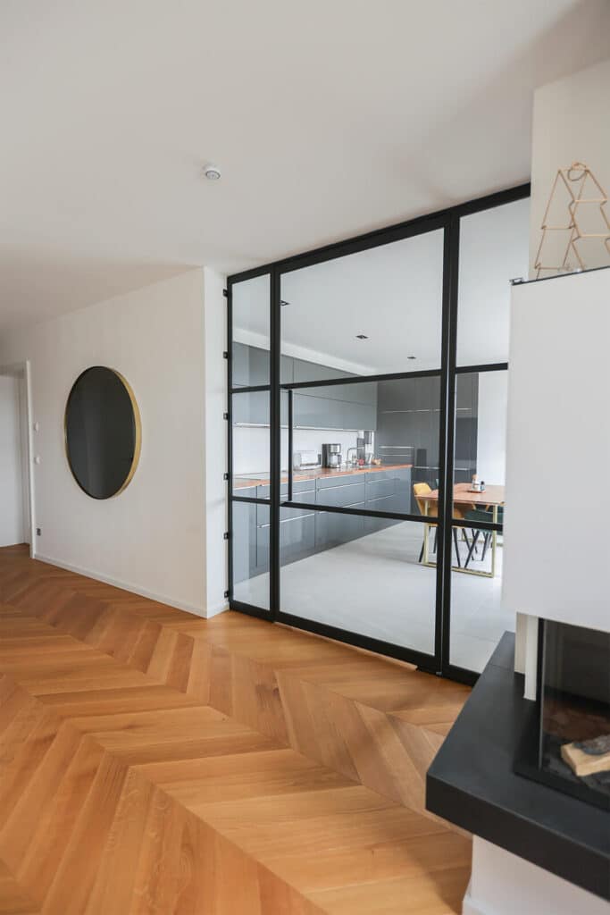 Stahl Meister Stahlmeister Stahl Loft Tuer Stahlrahmen Metall Glas Glastrennwand Windfang Loft Designtuer Bauhaus Schwarz Loftdoor 826a0075